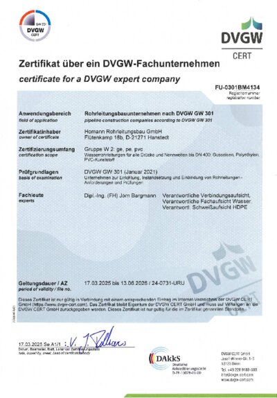 DVGW Fachunternehmen